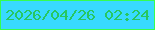 文字の大きさ：5、枠の色：36fd4f、背景の色：38dafe、文字の色：27c760 無料ブログパーツのブログ時計