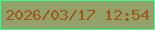 文字の大きさ：3、枠の色：36fd95、背景の色：95a16a、文字の色：a0561d 無料ブログパーツのブログ時計