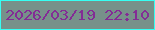 文字の大きさ：2、枠の色：36fff3、背景の色：77918a、文字の色：832c95 無料ブログパーツのブログ時計