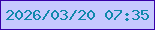 文字の大きさ：3、枠の色：3700a8、背景の色：c6c9fe、文字の色：0f88ab 無料ブログパーツのブログ時計