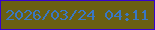 文字の大きさ：5、枠の色：3702d0、背景の色：6a5f13、文字の色：3977c5 無料ブログパーツのブログ時計