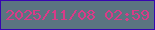 文字の大きさ：1、枠の色：3706b1、背景の色：5b7481、文字の色：d93b88 無料ブログパーツのブログ時計
