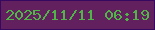 文字の大きさ：1、枠の色：370860、背景の色：63205e、文字の色：50b449 無料ブログパーツのブログ時計
