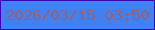 文字の大きさ：2、枠の色：3708b3、背景の色：4082f5、文字の色：9e5f6b 無料ブログパーツのブログ時計