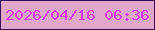文字の大きさ：5、枠の色：370a57、背景の色：e2a8cb、文字の色：d13af1 無料ブログパーツのブログ時計