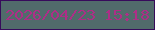 文字の大きさ：2、枠の色：370b5b、背景の色：516b6b、文字の色：ad2e87 無料ブログパーツのブログ時計
