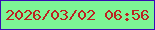 文字の大きさ：3、枠の色：370db5、背景の色：7df595、文字の色：bd2121 無料ブログパーツのブログ時計