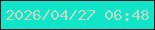 文字の大きさ：5、枠の色：371323、背景の色：10e5c7、文字の色：c1d8c9 無料ブログパーツのブログ時計