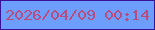 文字の大きさ：5、枠の色：371399、背景の色：6e9efc、文字の色：b94b7d 無料ブログパーツのブログ時計