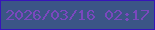 文字の大きさ：1、枠の色：3715b9、背景の色：3b5586、文字の色：7a48be 無料ブログパーツのブログ時計