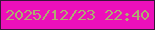 文字の大きさ：2、枠の色：371638、背景の色：ec10ba、文字の色：adae70 無料ブログパーツのブログ時計