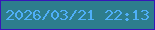 文字の大きさ：3、枠の色：3716b8、背景の色：2d7d8d、文字の色：4faff8 無料ブログパーツのブログ時計