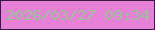 文字の大きさ：4、枠の色：371846、背景の色：e781d7、文字の色：97c396 無料ブログパーツのブログ時計