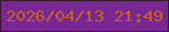 文字の大きさ：3、枠の色：37192d、背景の色：792893、文字の色：c36222 無料ブログパーツのブログ時計