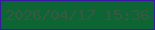 文字の大きさ：2、枠の色：371a9f、背景の色：0c6532、文字の色：375845 無料ブログパーツのブログ時計
