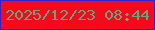 文字の大きさ：4、枠の色：3721c9、背景の色：f5091b、文字の色：6aa37d 無料ブログパーツのブログ時計