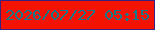 文字の大きさ：4、枠の色：372284、背景の色：f41300、文字の色：167a88 無料ブログパーツのブログ時計