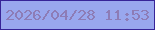 文字の大きさ：5、枠の色：372498、背景の色：99a7ee、文字の色：8d7cb6 無料ブログパーツのブログ時計