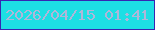 文字の大きさ：1、枠の色：3726b2、背景の色：1ddfe4、文字の色：afb6d9 無料ブログパーツのブログ時計