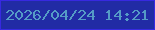 文字の大きさ：4、枠の色：3729e1、背景の色：212ba5、文字の色：559bc6 無料ブログパーツのブログ時計