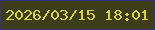 文字の大きさ：3、枠の色：373178、背景の色：3d3d19、文字の色：dad63a 無料ブログパーツのブログ時計