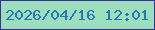 文字の大きさ：5、枠の色：373192、背景の色：9ddfbc、文字の色：2378b8 無料ブログパーツのブログ時計