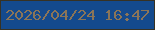 文字の大きさ：3、枠の色：373223、背景の色：144a8d、文字の色：8b7558 無料ブログパーツのブログ時計