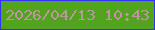 文字の大きさ：5、枠の色：3732f0、背景の色：52a31d、文字の色：bf95a4 無料ブログパーツのブログ時計