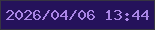 文字の大きさ：4、枠の色：373541、背景の色：25125b、文字の色：aa85e6 無料ブログパーツのブログ時計