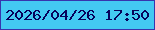 文字の大きさ：2、枠の色：3735ae、背景の色：43c9f2、文字の色：07015b 無料ブログパーツのブログ時計