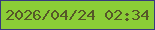 文字の大きさ：4、枠の色：37397f、背景の色：8bcd37、文字の色：555828 無料ブログパーツのブログ時計