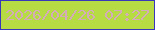 文字の大きさ：3、枠の色：3739ba、背景の色：b7db42、文字の色：d3acb7 無料ブログパーツのブログ時計