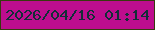 文字の大きさ：1、枠の色：373a0e、背景の色：bd0d8e、文字の色：112e38 無料ブログパーツのブログ時計