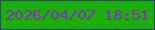 文字の大きさ：2、枠の色：373a8f、背景の色：18b102、文字の色：8e2acd 無料ブログパーツのブログ時計