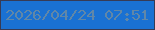 文字の大きさ：2、枠の色：373b55、背景の色：1a71d2、文字の色：6087a8 無料ブログパーツのブログ時計