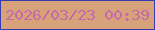 文字の大きさ：1、枠の色：373cb1、背景の色：d7a17a、文字の色：c569aa 無料ブログパーツのブログ時計