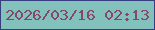 文字の大きさ：2、枠の色：373e7e、背景の色：83c2bc、文字の色：83486a 無料ブログパーツのブログ時計