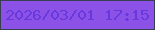 文字の大きさ：5、枠の色：373f50、背景の色：8c52e7、文字の色：6738dd 無料ブログパーツのブログ時計