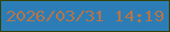 文字の大きさ：5、枠の色：374107、背景の色：2c7db6、文字の色：b3744b 無料ブログパーツのブログ時計