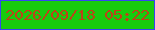 文字の大きさ：3、枠の色：3744f4、背景の色：18cb0e、文字の色：be4318 無料ブログパーツのブログ時計