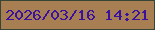 文字の大きさ：4、枠の色：374536、背景の色：a77f53、文字の色：3b129d 無料ブログパーツのブログ時計