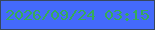 文字の大きさ：5、枠の色：37475d、背景の色：446afb、文字の色：37ab59 無料ブログパーツのブログ時計