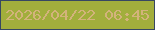 文字の大きさ：4、枠の色：374762、背景の色：a2ae3c、文字の色：d3b37b 無料ブログパーツのブログ時計