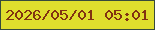 文字の大きさ：1、枠の色：374a3c、背景の色：dfde2d、文字の色：813311 無料ブログパーツのブログ時計
