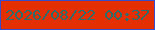 文字の大きさ：5、枠の色：374ccb、背景の色：e32f02、文字の色：316b67 無料ブログパーツのブログ時計