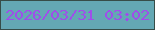 文字の大きさ：1、枠の色：374d48、背景の色：64a8b4、文字の色：9f4eea 無料ブログパーツのブログ時計