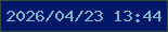 文字の大きさ：5、枠の色：374e2f、背景の色：01176a、文字の色：7db6c5 無料ブログパーツのブログ時計