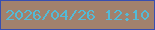 文字の大きさ：1、枠の色：374eb1、背景の色：a1816d、文字の色：53bbd7 無料ブログパーツのブログ時計