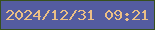 文字の大きさ：1、枠の色：37501d、背景の色：545ca0、文字の色：ecbf86 無料ブログパーツのブログ時計