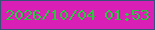 文字の大きさ：1、枠の色：375177、背景の色：d91fb6、文字の色：2bc83f 無料ブログパーツのブログ時計